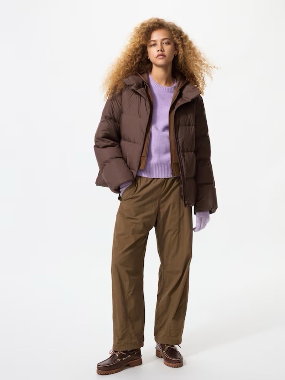 Uniqlo Warm Lined Pull On Pants Brown Size M 29.5” Inseam Sold Out